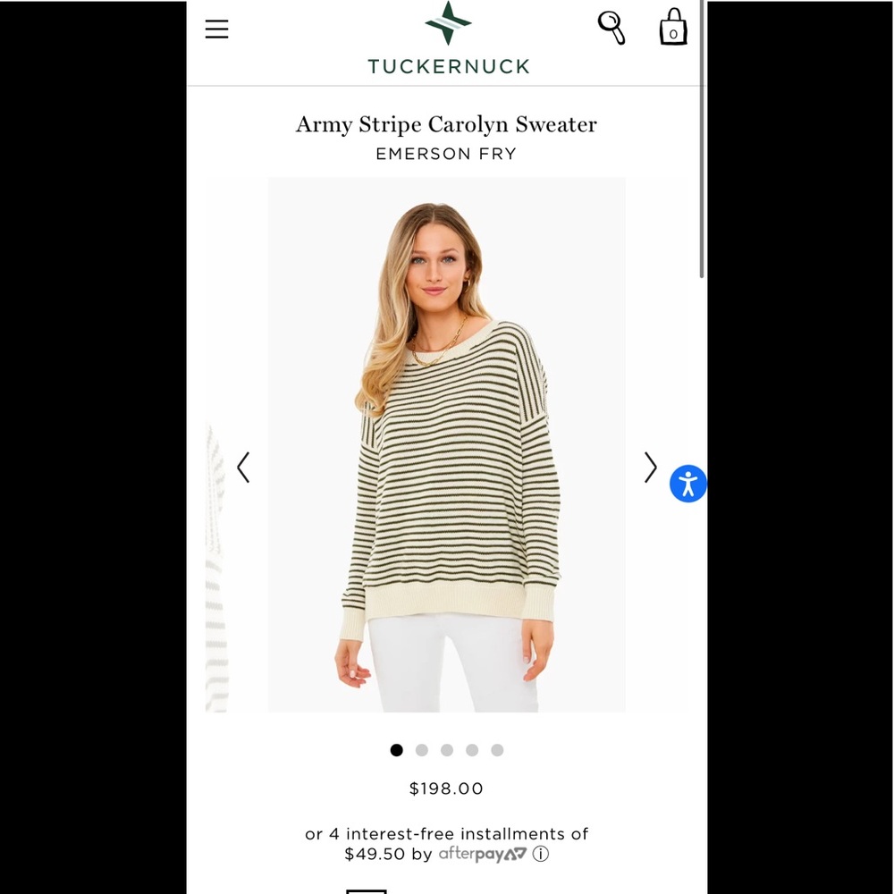 Like New Army Stripe Carolyn Sweater
EMERSON FRY